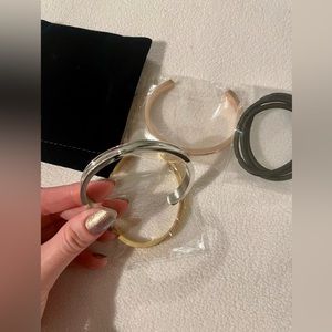 Hair tie bangle/bracelet set. Brand new! Never opened/used!